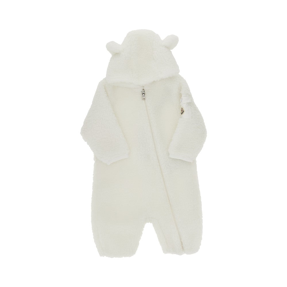 MONCLER Teddy fleece romper suit