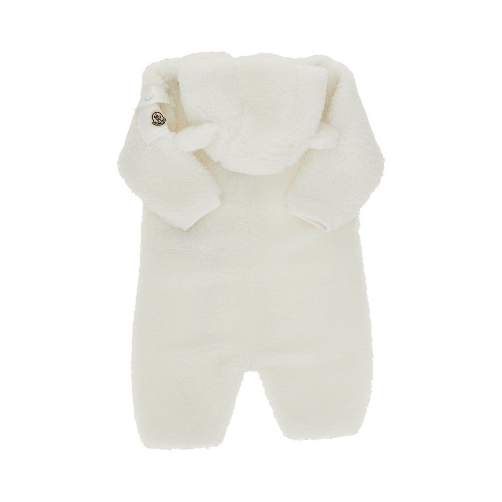 MONCLER Teddy fleece romper suit