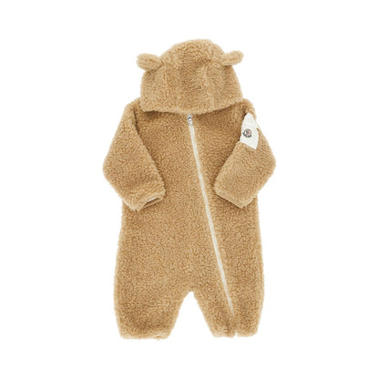 MONCLER Teddy fleece romper suit