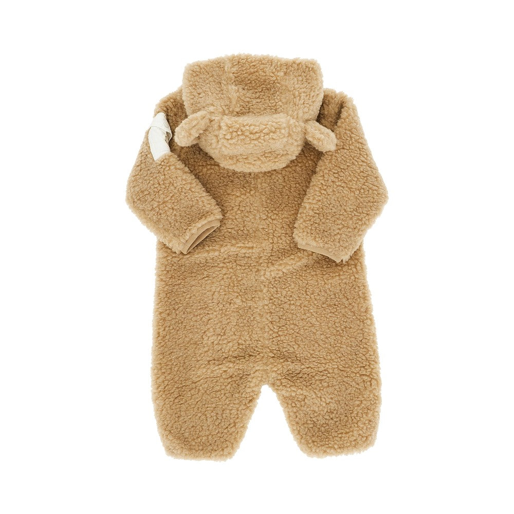 MONCLER Teddy fleece romper suit
