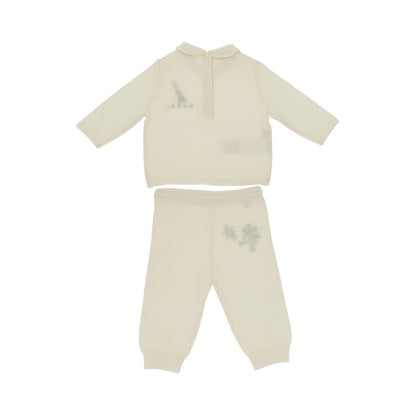 MARNI Embroidered wool-blend two-piece set