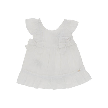 Mayoral Floral embroidery cotton mini dress