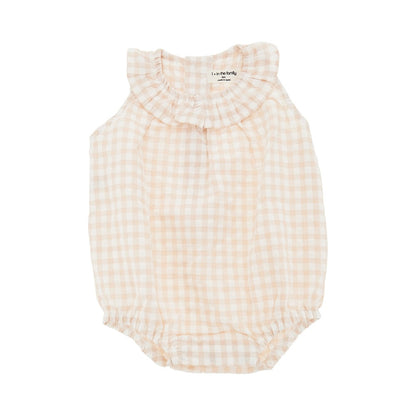 1 + in the Family Check seersucker rompers