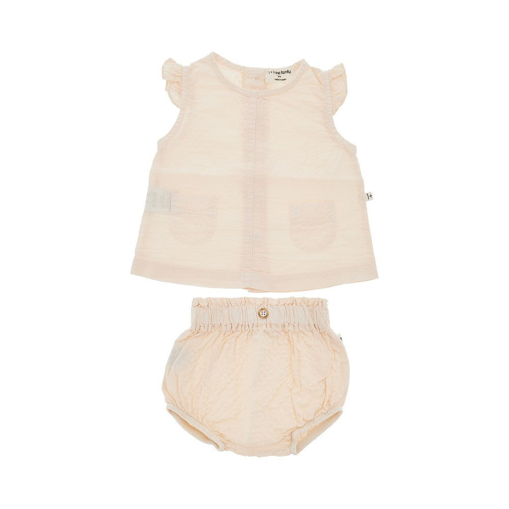 1 + in the Family Cotton seersucker two-pieces set