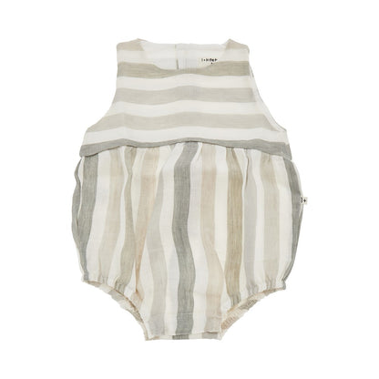 1 + in the Family Striped linen rompers