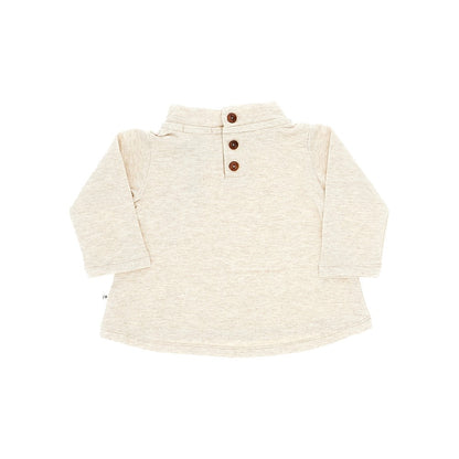 1 + in the Family Neck bow cotton-blend top
