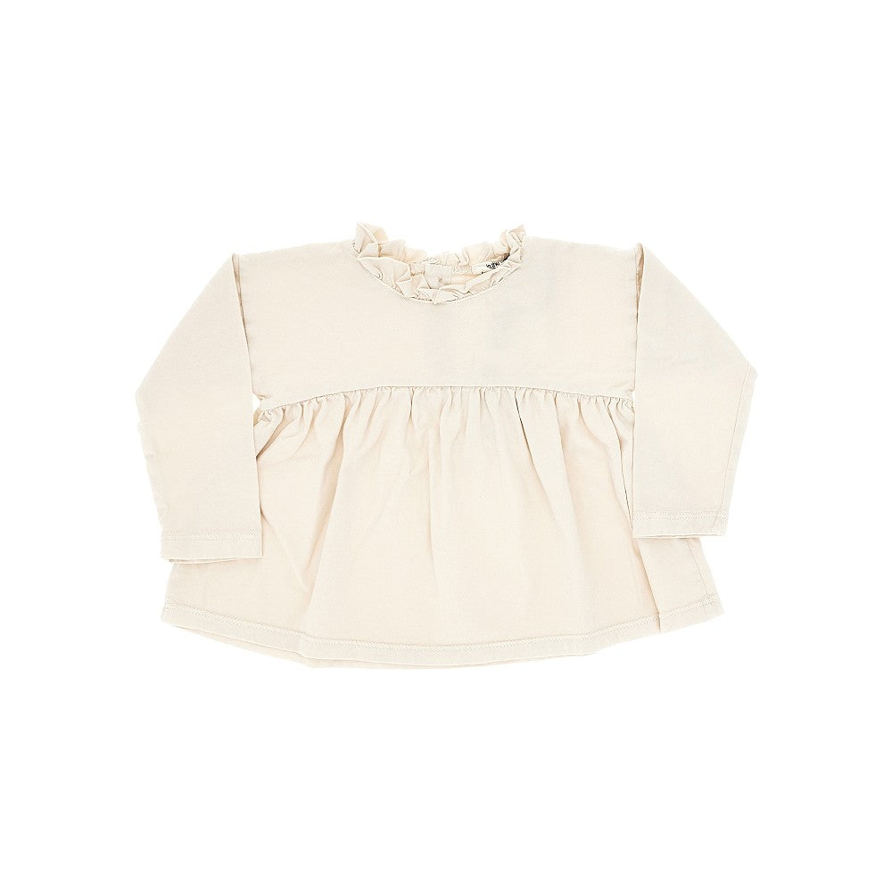 1 + in the Family Ruffled neckline cotton T-shirt