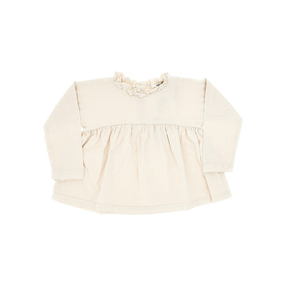 1 + in the Family Ruffled neckline cotton T-shirt