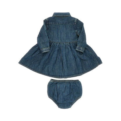 RALPH LAUREN Denim mini dress with logo embroidery