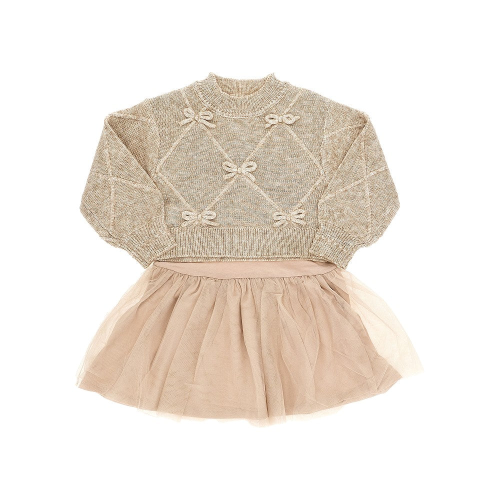 Mayoral Tulle mini dress woth sweater