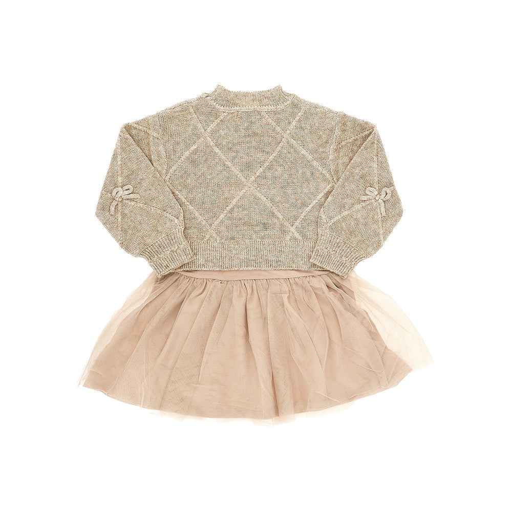 Mayoral Tulle mini dress woth sweater