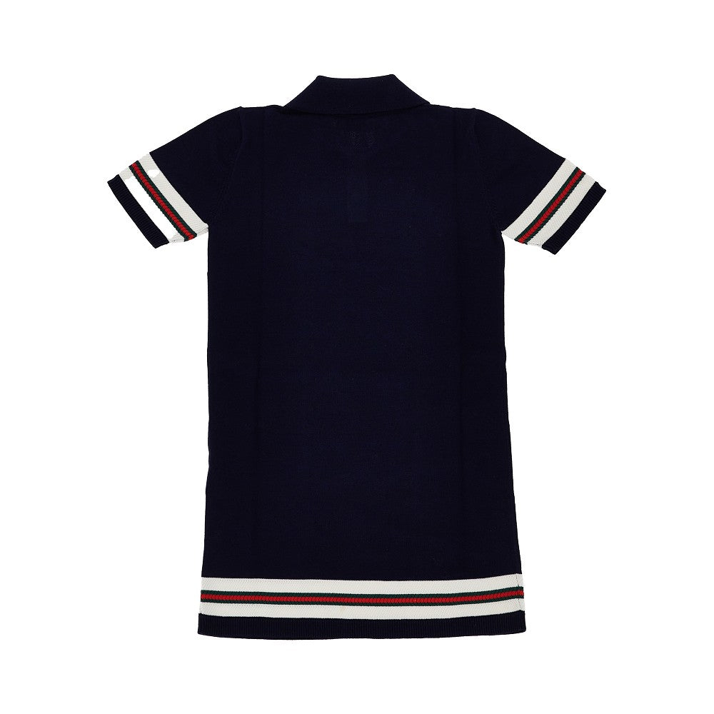 GUCCI Jersey mini dress with Web intarsia