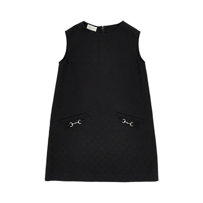 GUCCI GG cotton mini dress with Horsebit