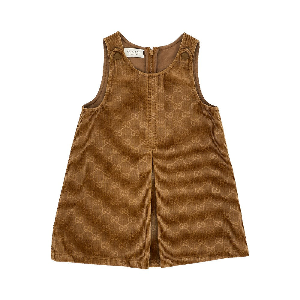 GUCCI Corduroy mini dress with GG motif