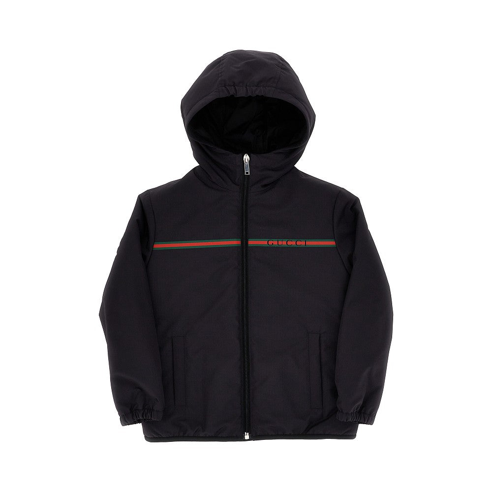 GUCCI Web print nylon padded jacket