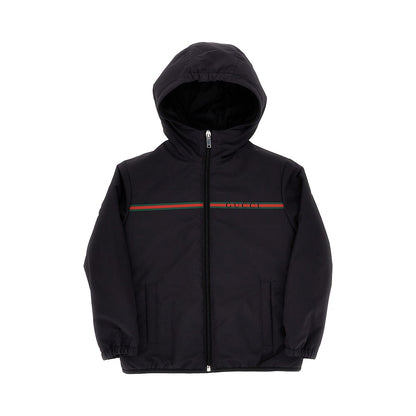 GUCCI Web print nylon padded jacket