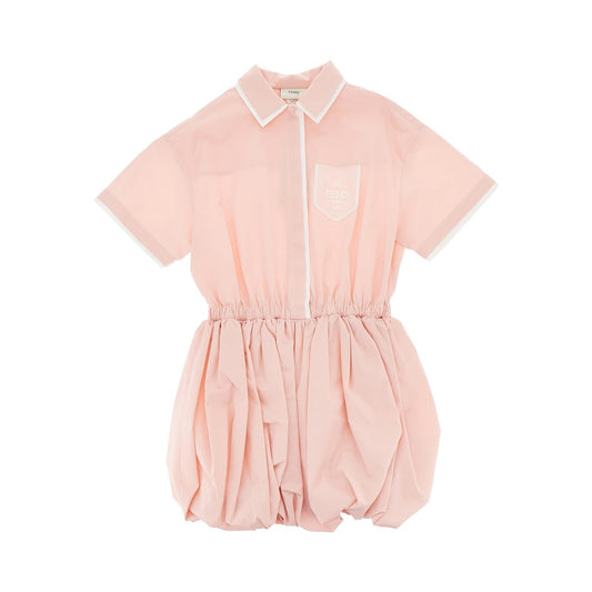 FENDI Cotton poplin baloon mini dress