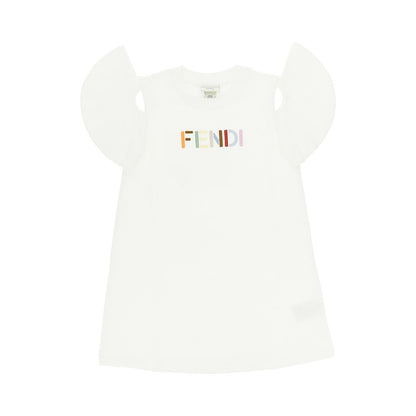 FENDI FENDI embroidery french terry mini dress
