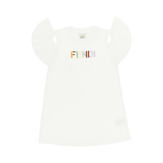 FENDI FENDI embroidery french terry mini dress