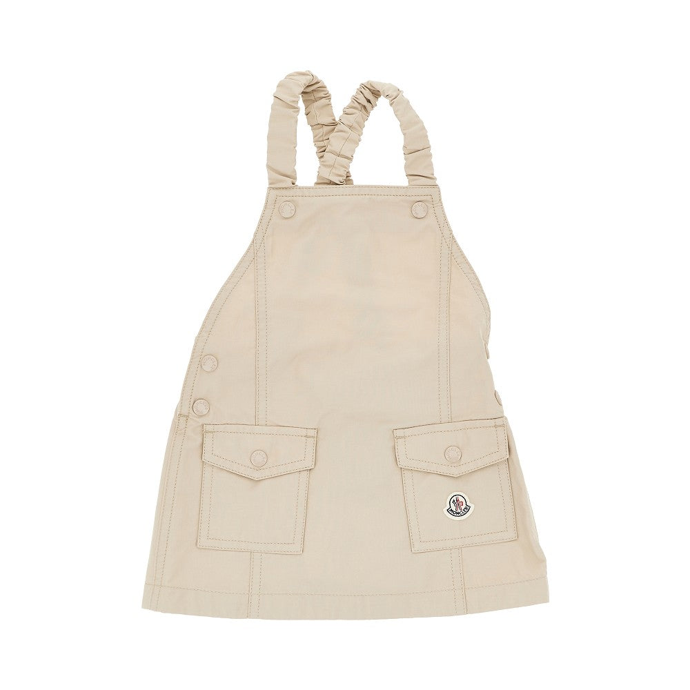 MONCLER Cotton-blend mini dress with logo