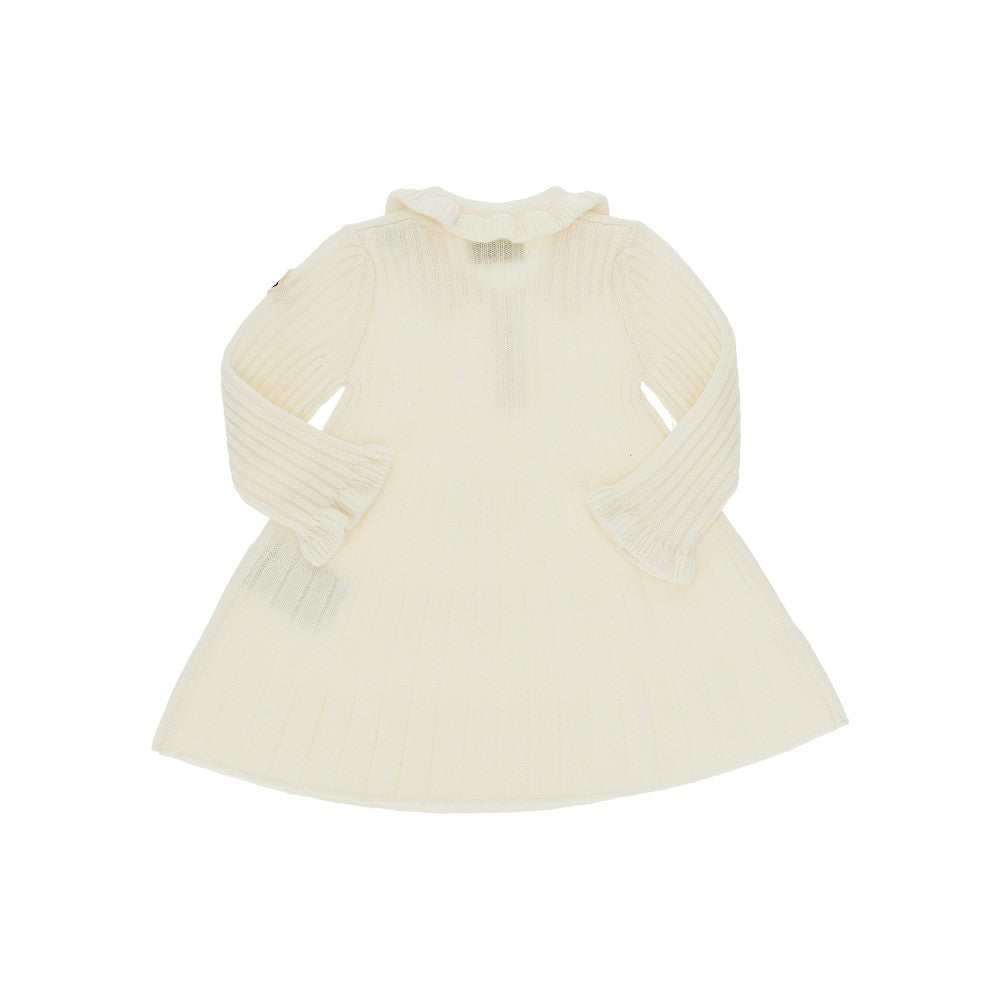 MONCLER Ribbed wool and cashmere mini dress
