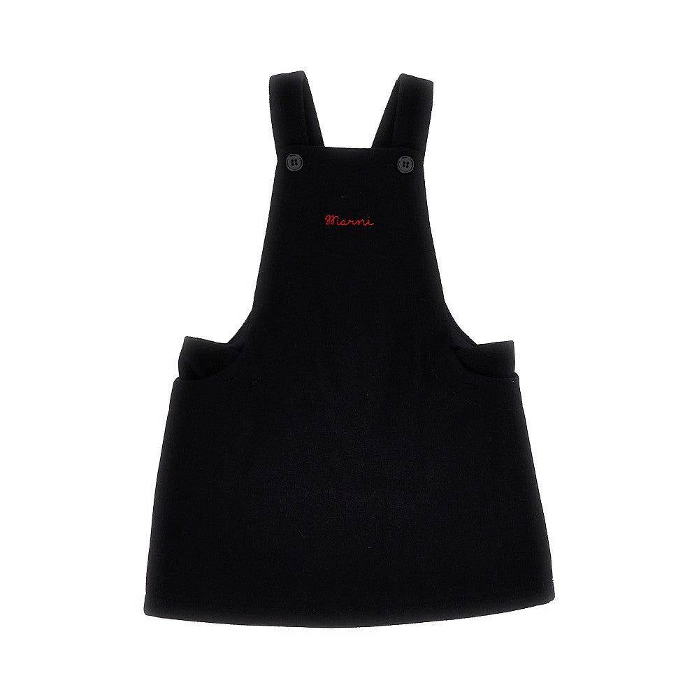 MARNI Cloth skirt overalls with logo embroidery