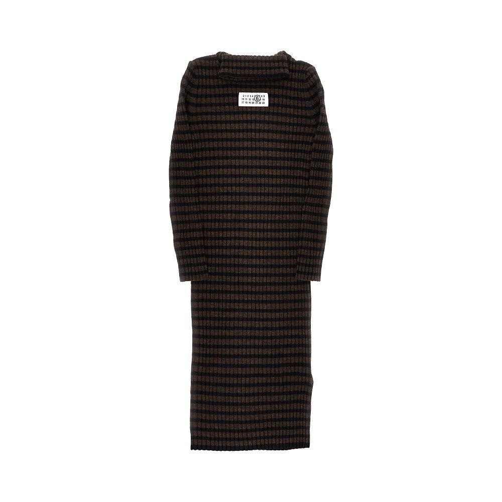 MM6 Maison Margiela Knitted mini dress with striped motif