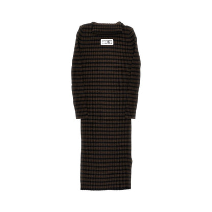 MM6 Maison Margiela Knitted mini dress with striped motif