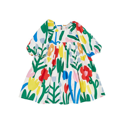 STELLA MCCARTNEY Poplin mini dress with floral print