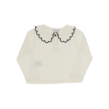 Mayoral Scalloped collar jersey T-shirt