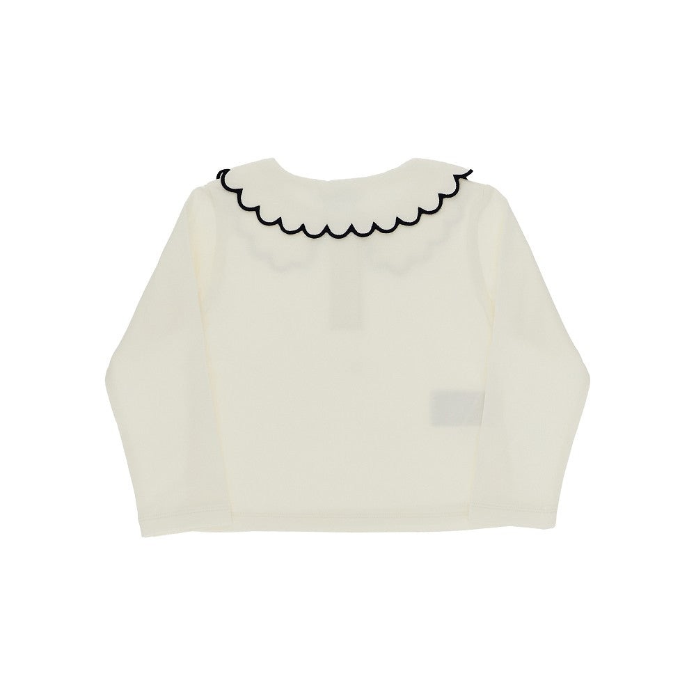 Mayoral Scalloped collar jersey T-shirt