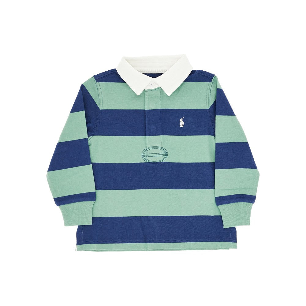 RALPH LAUREN Striped cotton jersey polo shirt