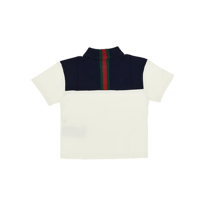 GUCCI Stretch cotton polo shirt with Web Ribbon