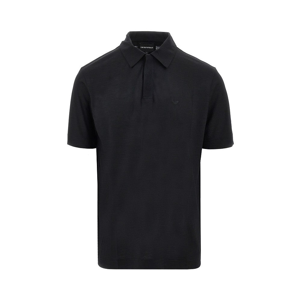 EMPORIO ARMANI Wool jersey polo shirt