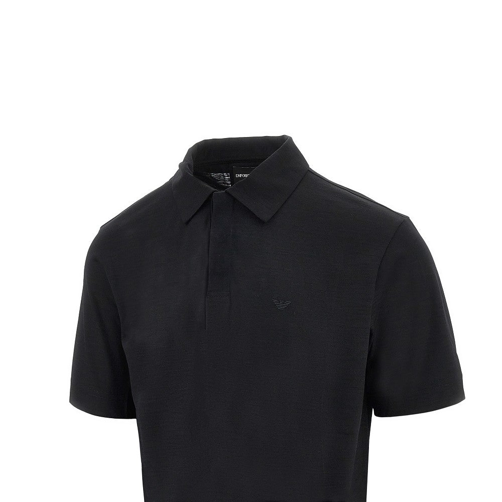 EMPORIO ARMANI Wool jersey polo shirt