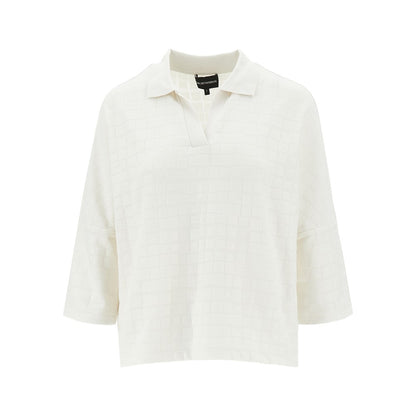 EMPORIO ARMANI Jacquard knit polo shirt