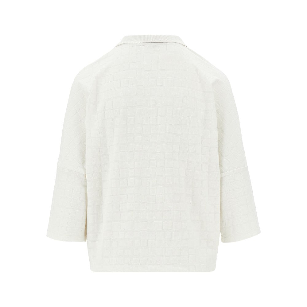 EMPORIO ARMANI Jacquard knit polo shirt