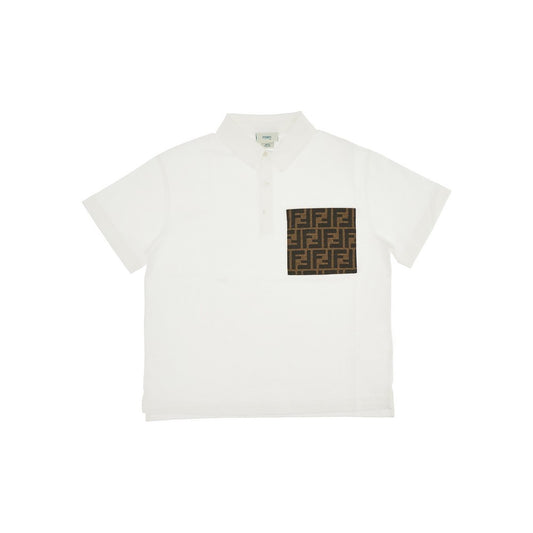 FENDI Jersey polo shirt with FF pocket