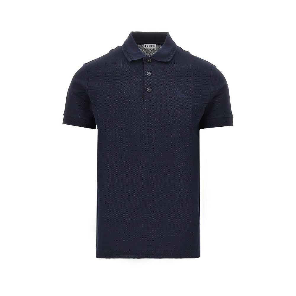 BURBERRY Cotton piquet polo shirt with EKD embroidery