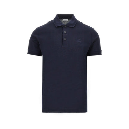 BURBERRY Cotton piquet polo shirt with EKD embroidery