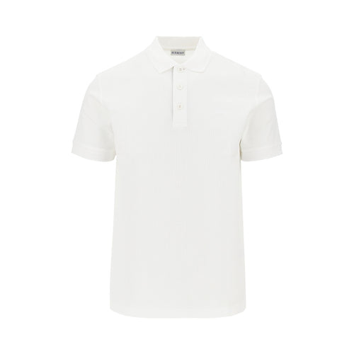 BURBERRY Cotton piquet polo shirt with EKD embroidery