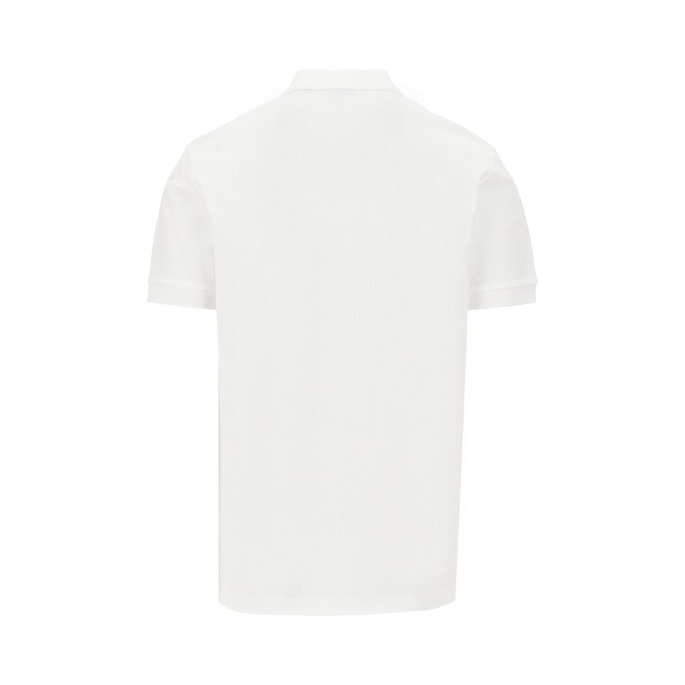 BURBERRY Cotton piquet polo shirt with EKD embroidery