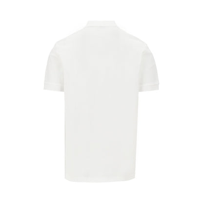 BURBERRY Cotton piquet polo shirt with EKD embroidery