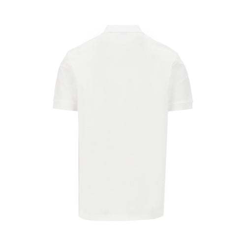 BURBERRY Cotton piquet polo shirt with EKD embroidery