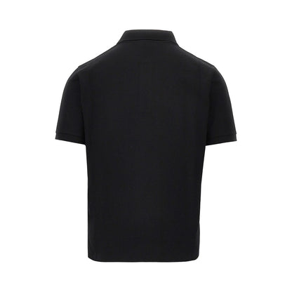SAINT LAURENT Cassandre embroidery Boxy polo shirt