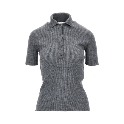 FENDI Ribbed knit polo shirt