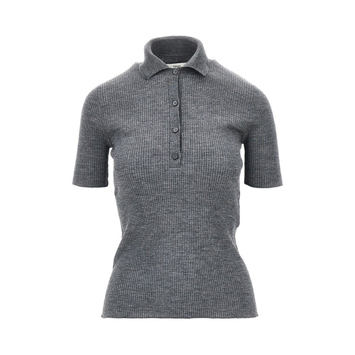 FENDI Ribbed knit polo shirt