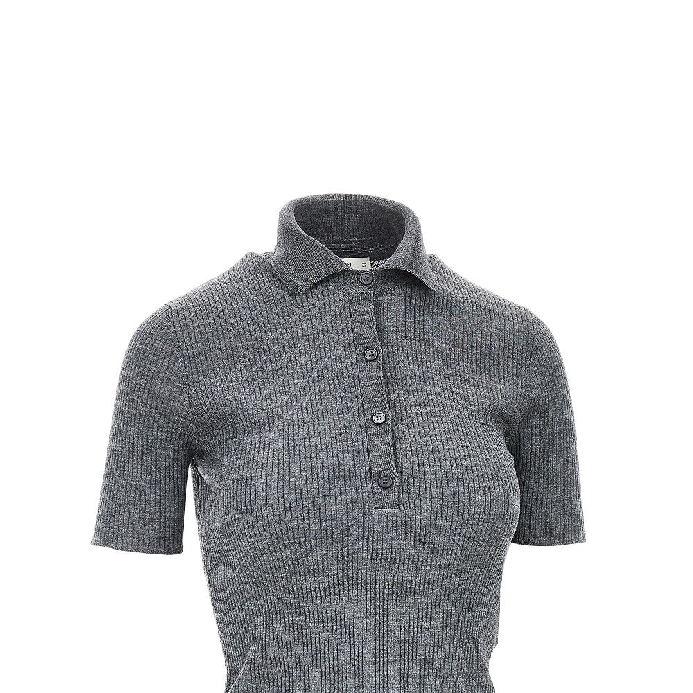 FENDI Ribbed knit polo shirt