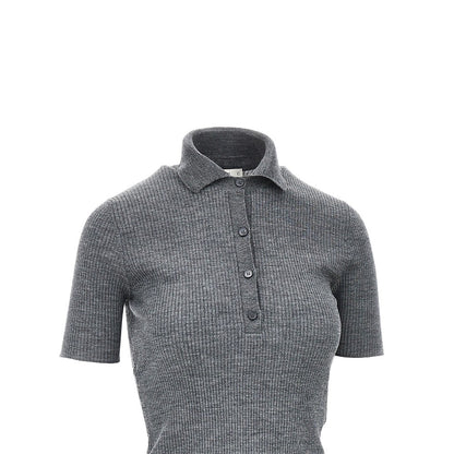 FENDI Ribbed knit polo shirt
