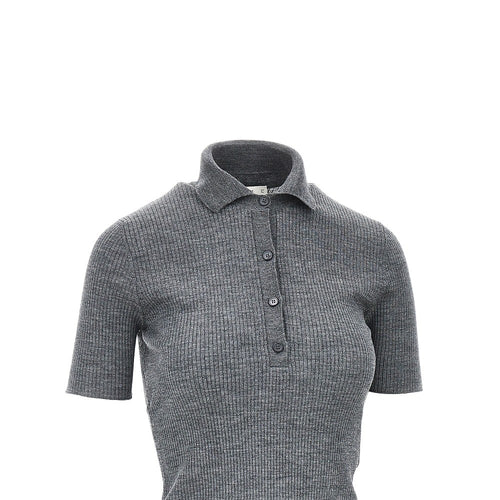 FENDI Ribbed knit polo shirt